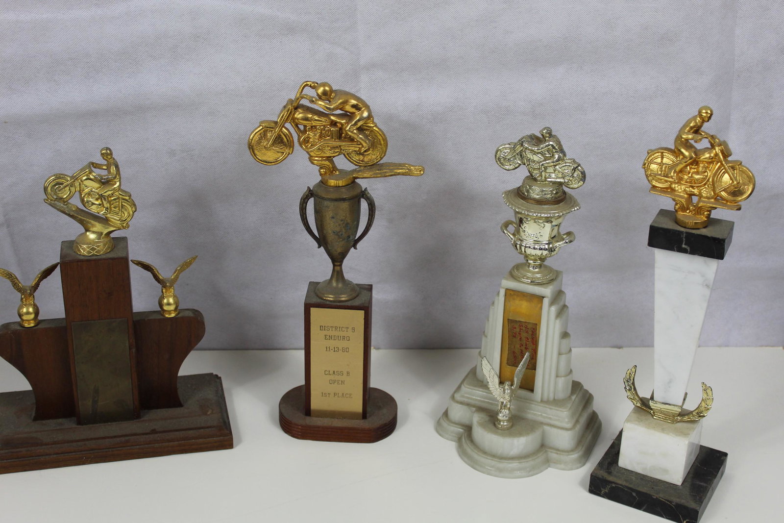 1950's-60's Motorcycle Racing Trophys: Lot of 4 as shown