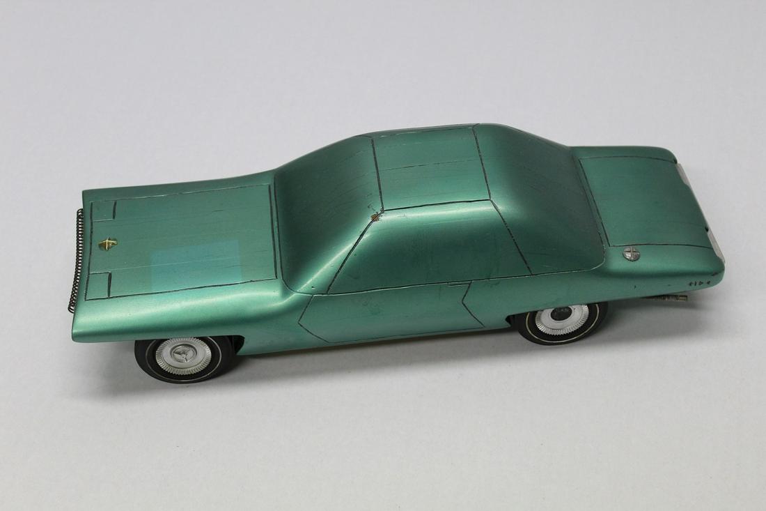 1960's Auto Concept Styling Model: 15in L. Wood and other construction. Fisher body styling. Est. 1962 (Ref. The Museum of Automobile Art & Design)