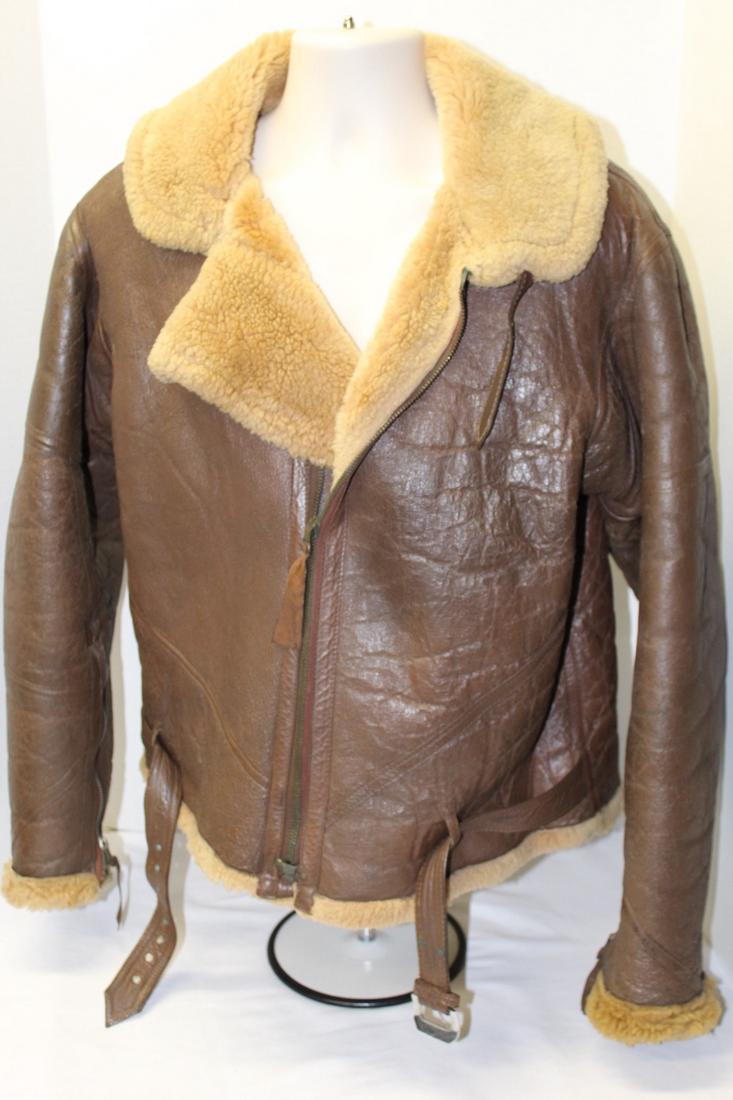 Rare WWII RAF Battle of Britain Flight Jacket: Irvin 2-Panel Flight jacket in excellent condition. Made famous by "The Few". 2-Panel back construction indicates early pattern worn during the battle