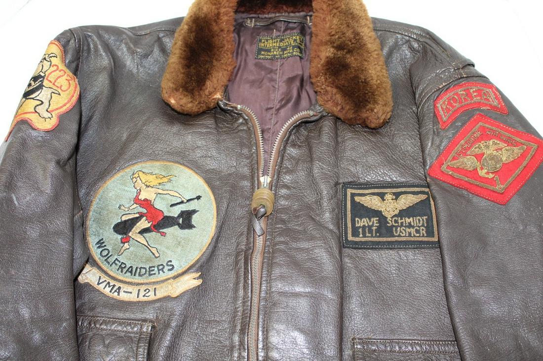 Korean War Era ID'd USMC G-1 Flight Jacket: Rare as shown