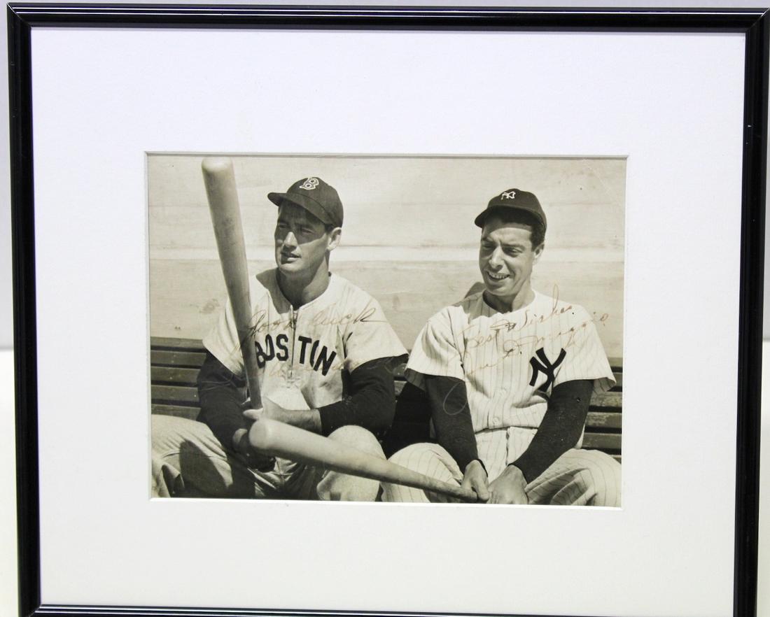 Vintage 1950's Ted Williams and Joe DiMaggio: Likely late 1940's vintage signed.