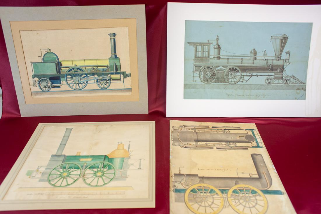 Early Steam Train Engine Sketches (1 of 12)