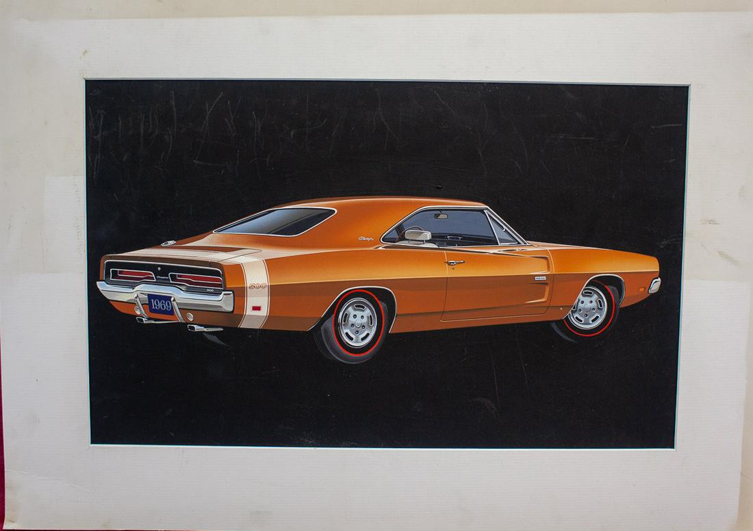 1969 Dodge Charger 500 Hemi Advertising Illustration (1 of 2)