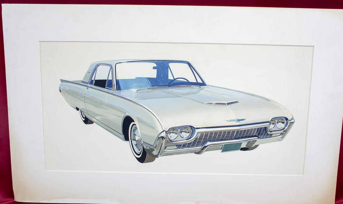 1961 Ford Thunderbird Advertising Painting (1 of 5)
