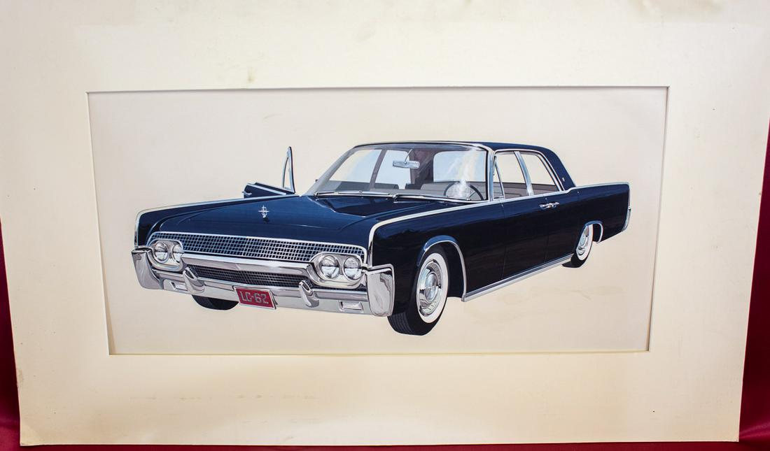 1962 Lincoln Continental Advertising Art Painting (1 of 1)