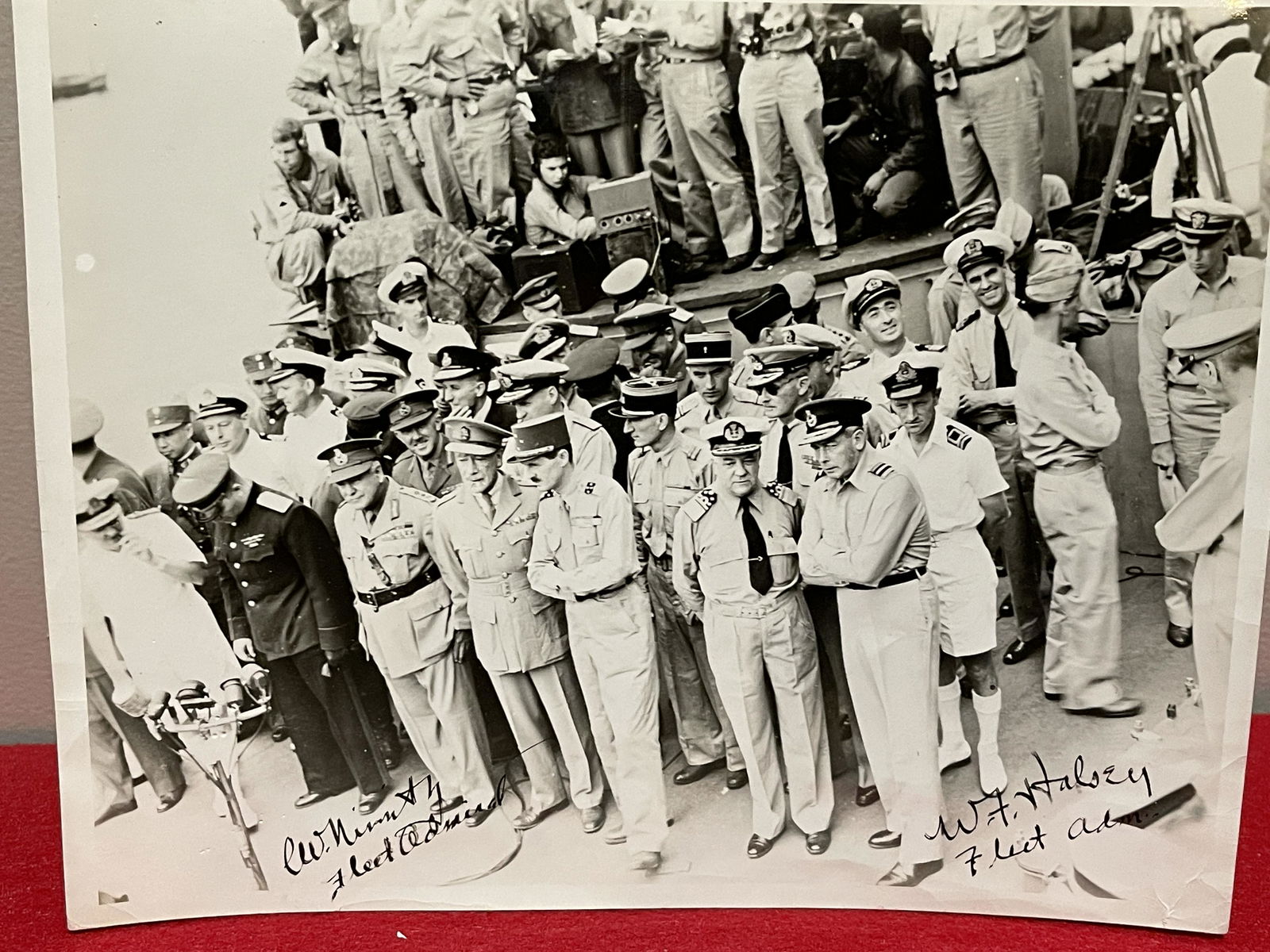 1945 Japanese Surrender photo signed by Halsey and (1 of 1)
