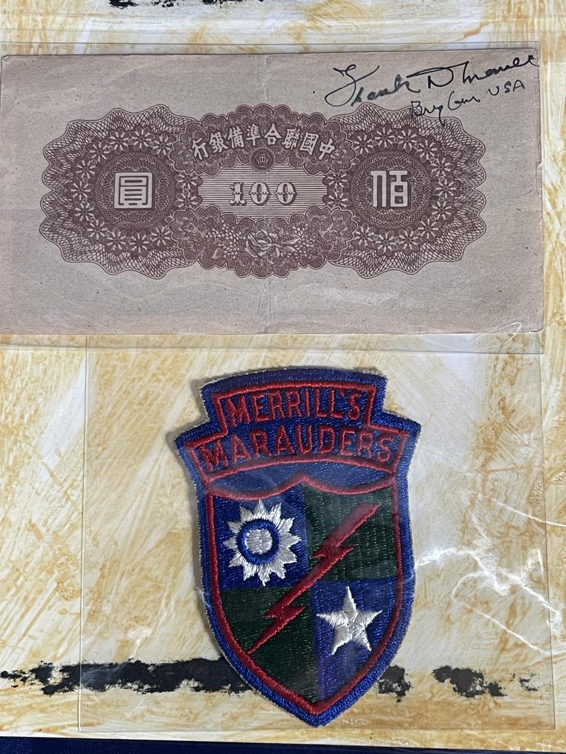 WWII Merrill's Marauder Gem Frank Merrill Sign Note (1 of 2)
