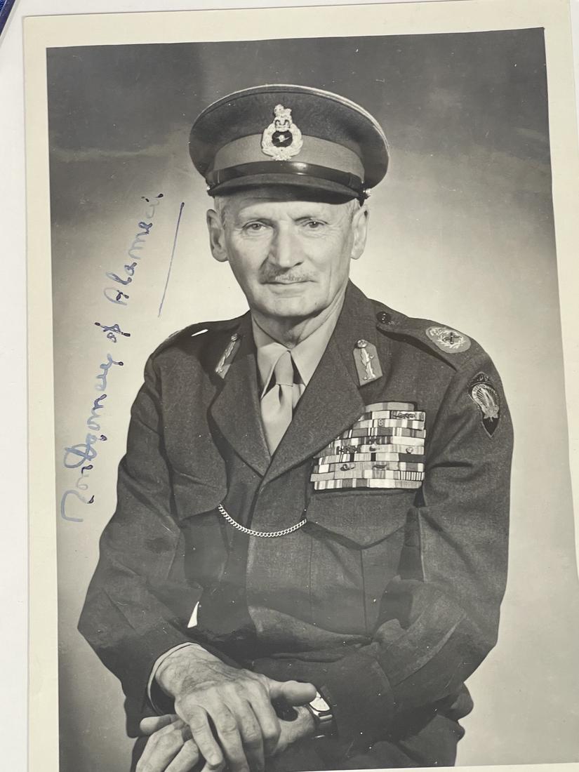 WWII Signed Photo. Field Marshall Bernald Law Montgomery (1 of 1)