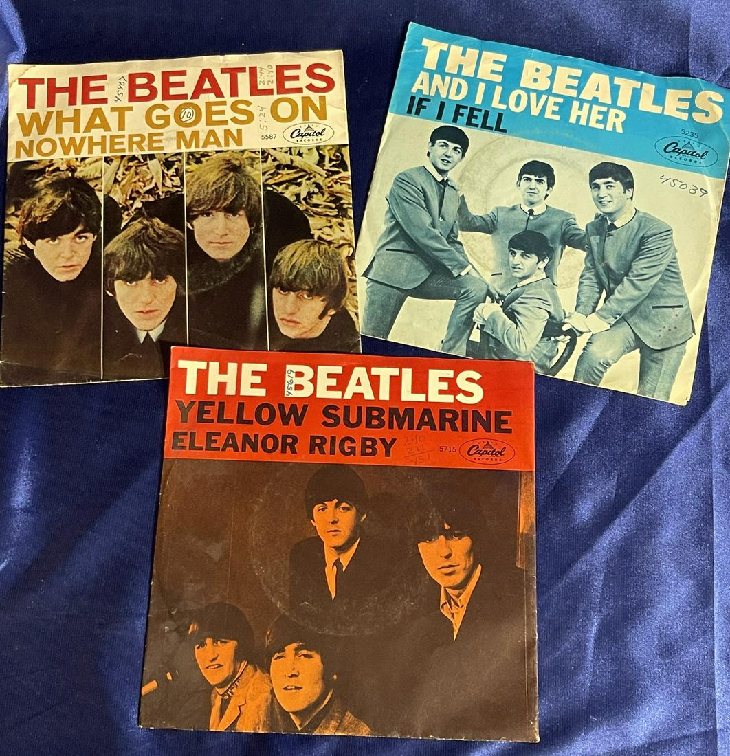 1960's Beatles 45 Lot with Sleeves (1 of 1)