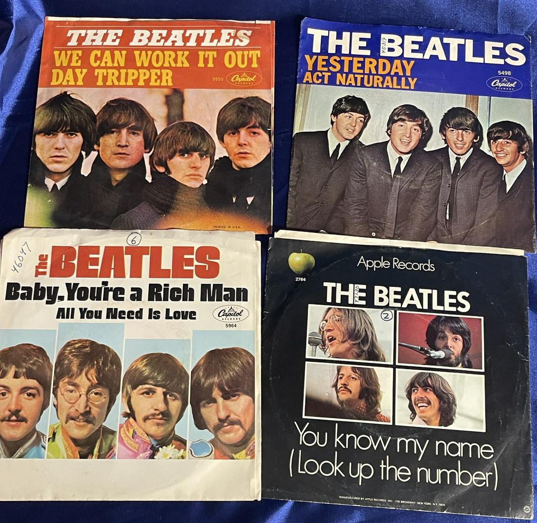 1960's Beatles 45 Lot with Sleeves (1 of 1)