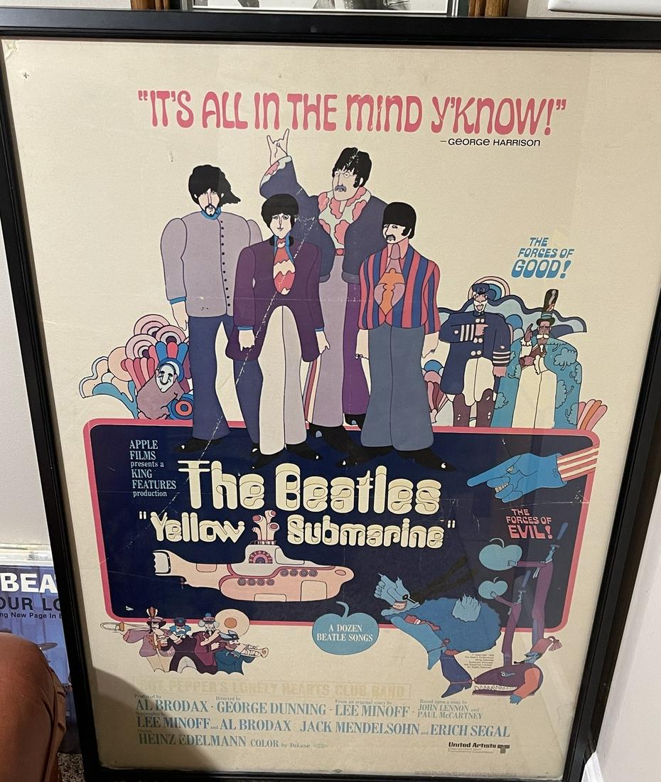 The Beatles  - Yellow Submarine Movie Poster (1 of 1)