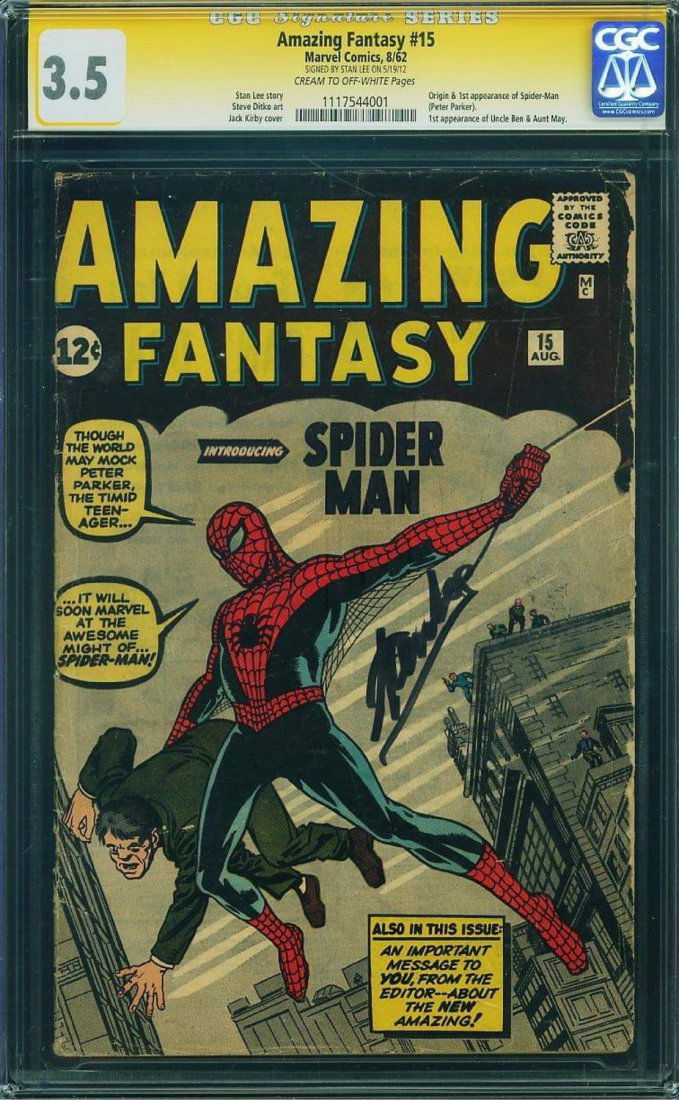 Amazing Fantasy 15 Signed by Stan Lee - CGC 3.5 (1 of 2)