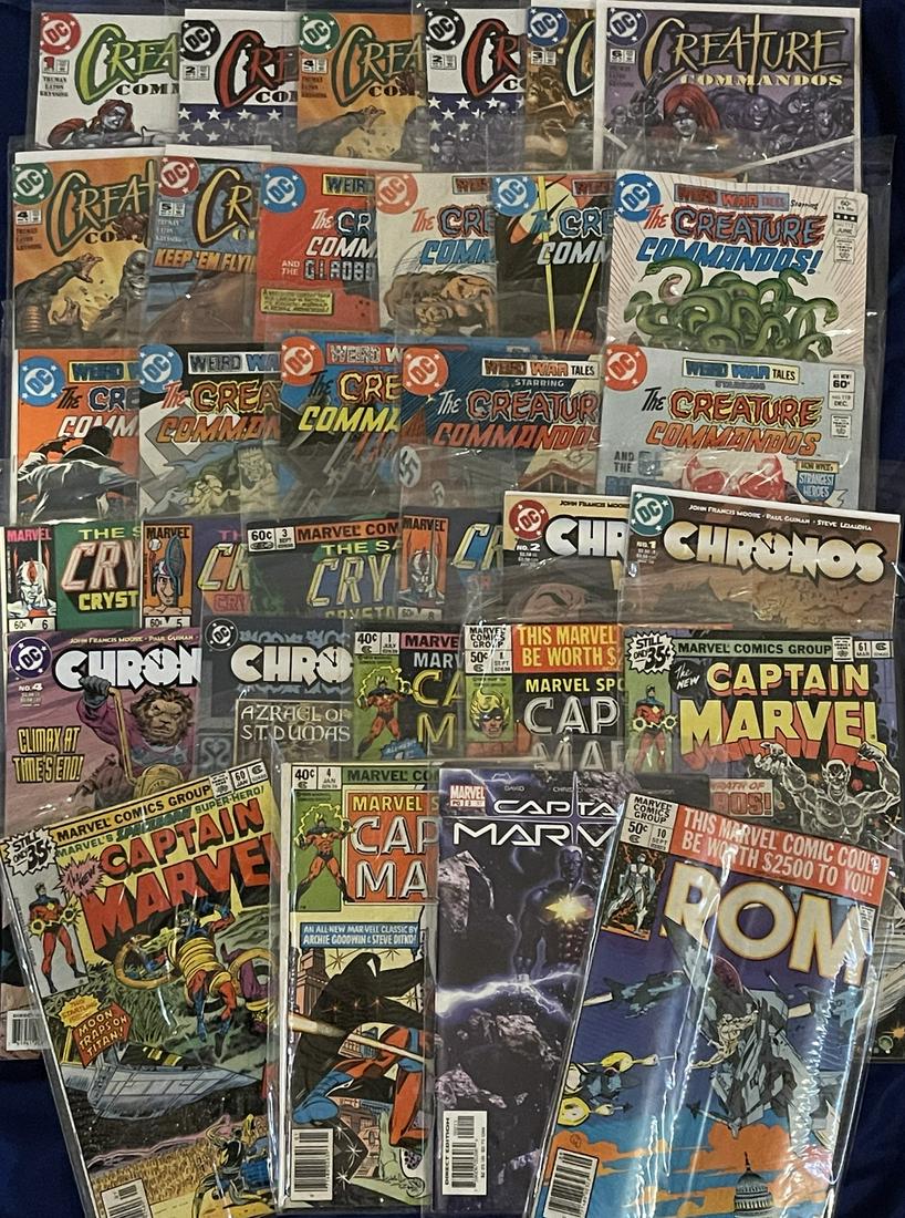 Comic Book Lot - Captain Marvel, The Creature Commandos, More (1 of 1)