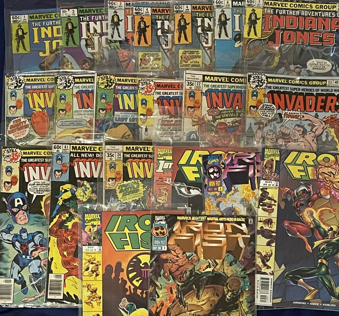 Comic Book Lot - Indiana Jones, The Invaders, Iron Fist, More (1 of 1)
