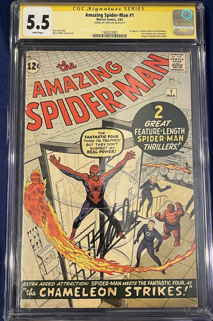 Amazing Spider-Man #1 1963 Stan Lee Signed CGC 5.5 Signature Series (1 of 1)