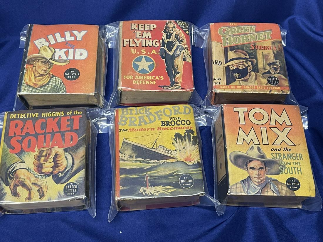 1930's-1940's Big Little Book Lot (6) - The Green Hornet - Billy The Kid, More: Mixed Lot All complete. Grades range from G to EX