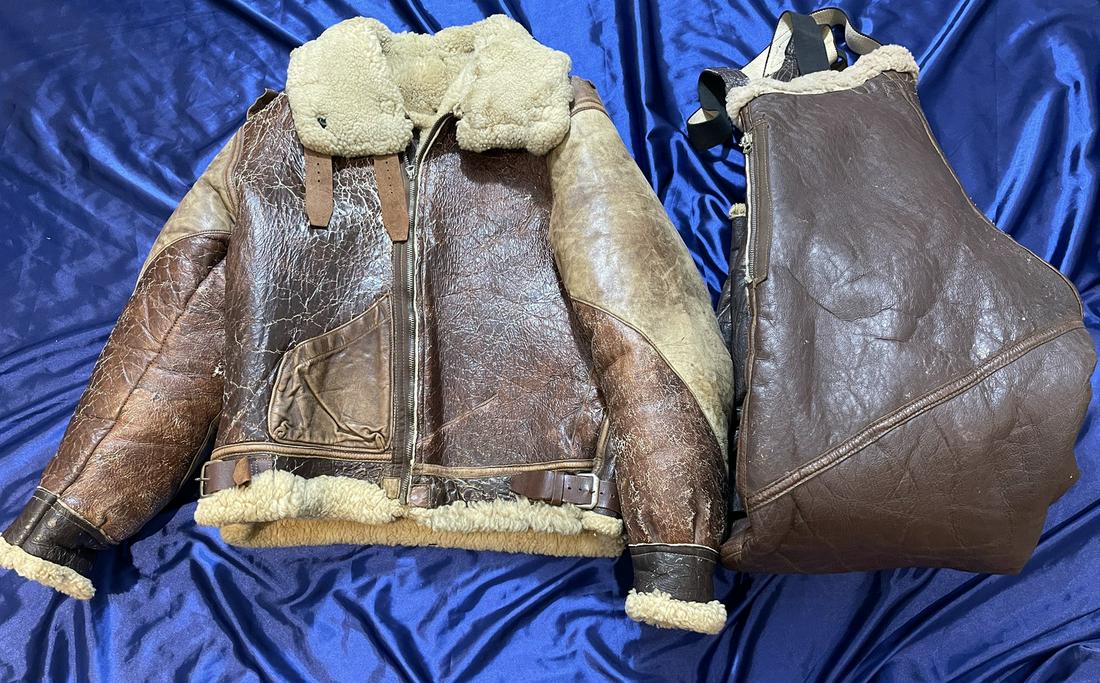WWII Army Air Corps B-3 Flight Jacket and A-3 Flight Pants (1 of 9)
