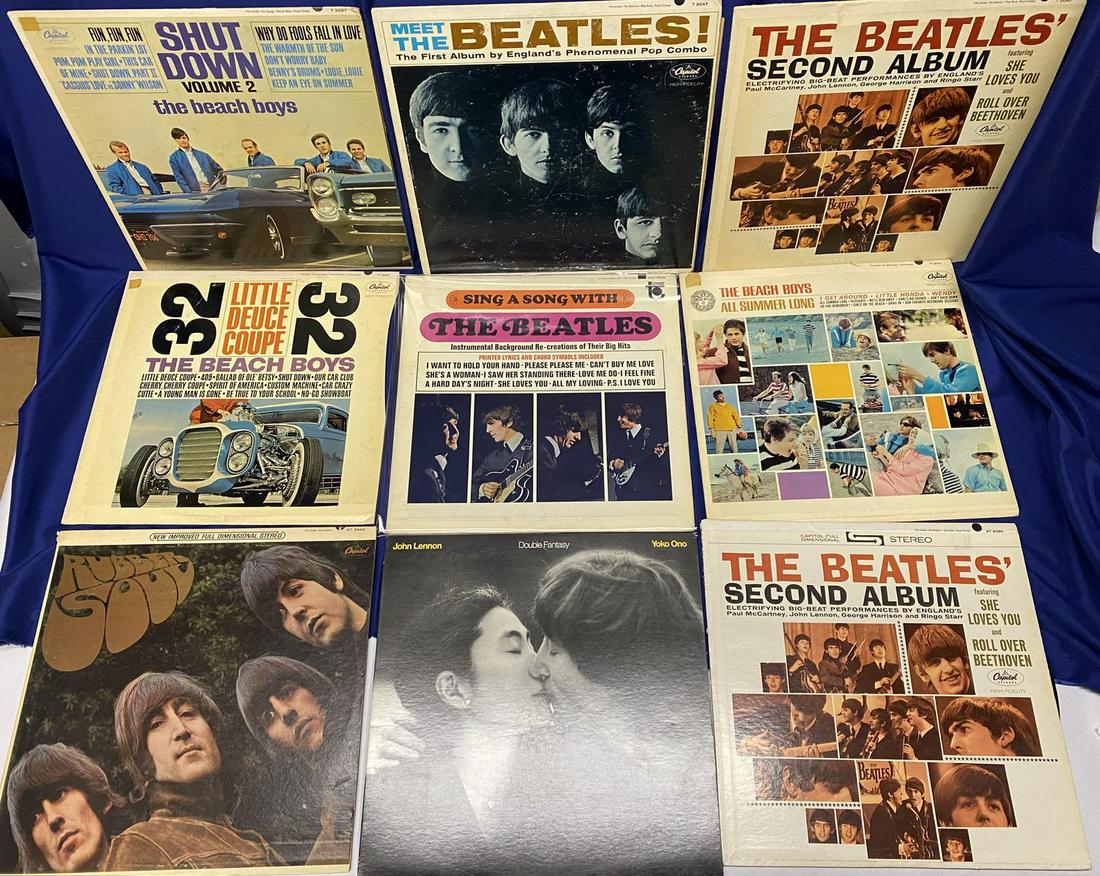 1960's LP Lot -The Beatles and the Beach Boys (1 of 2)