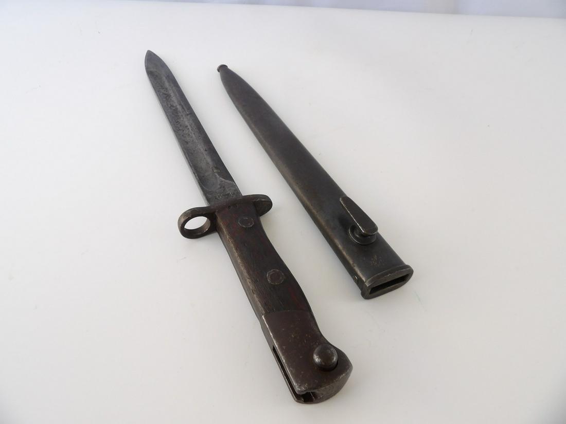 Unkown Foreign Bayonet: With Scabbard