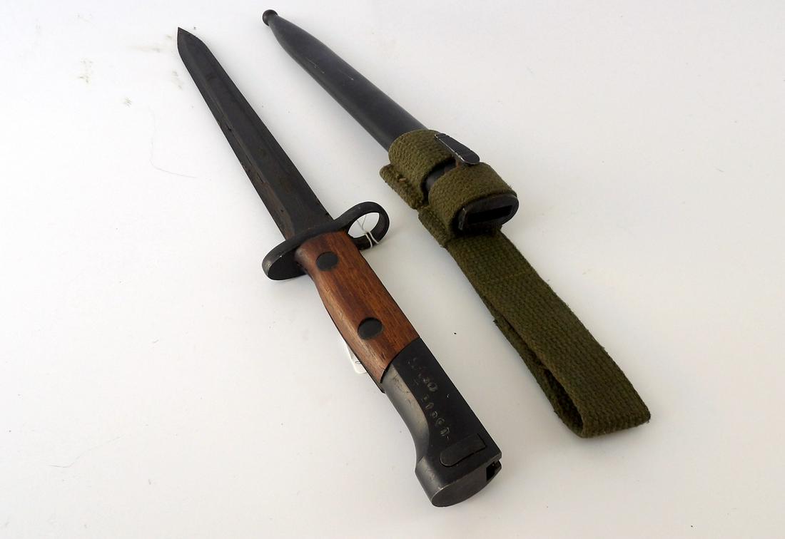 Belgian FN49 SA30 Bayonet: With Scabbard and Frog