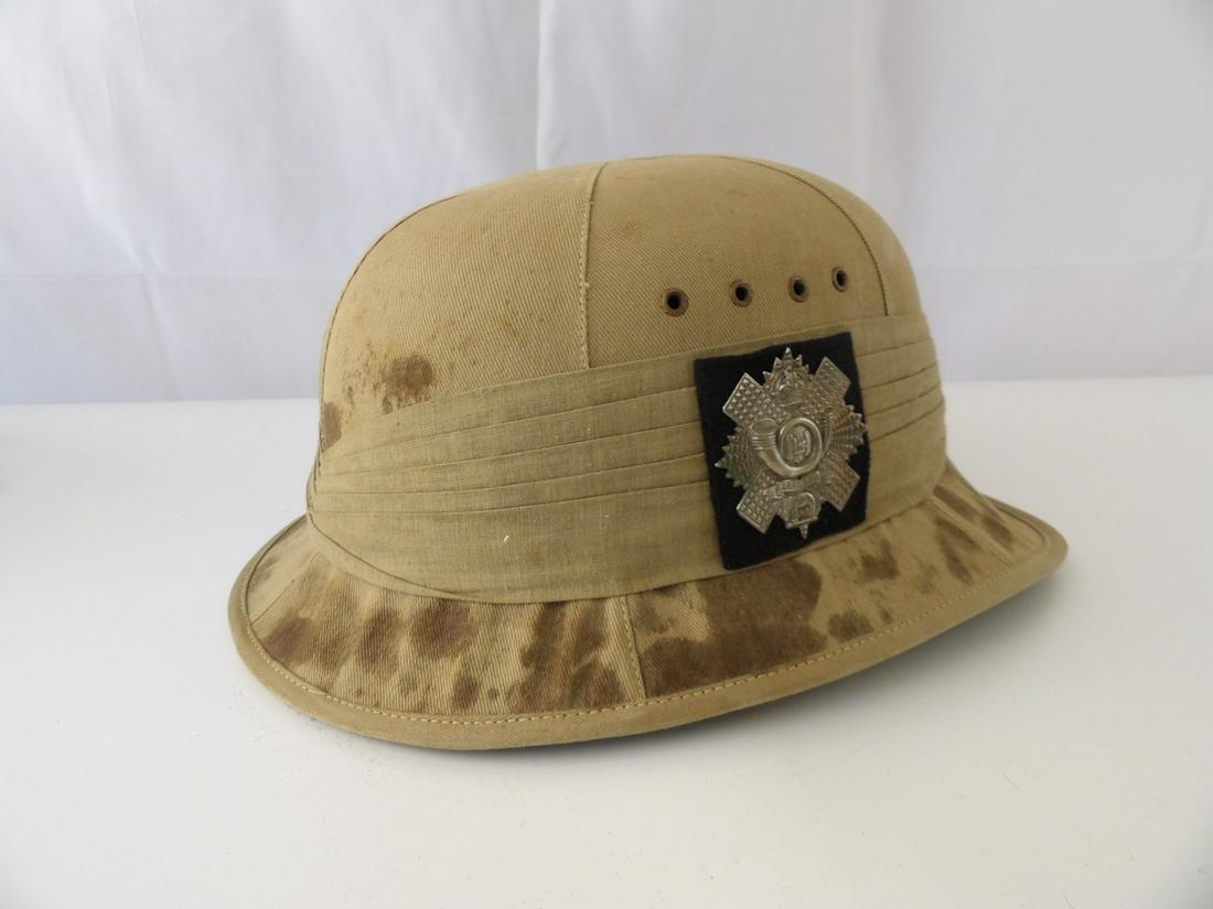 WW2 British Highland Light Infantry Pith Helmet (1 of 9)