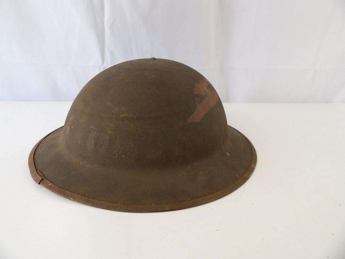 WW1 M1917 Combat Helmet with Unit Insignia (1 of 8)