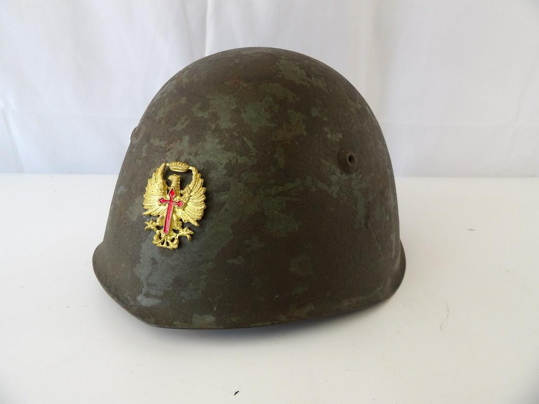WW2 Nationalist Spain Army Combat Helmet: Spanish Civil War used Czech Model VZ30 Helmet. WIth liner and Chinstrap