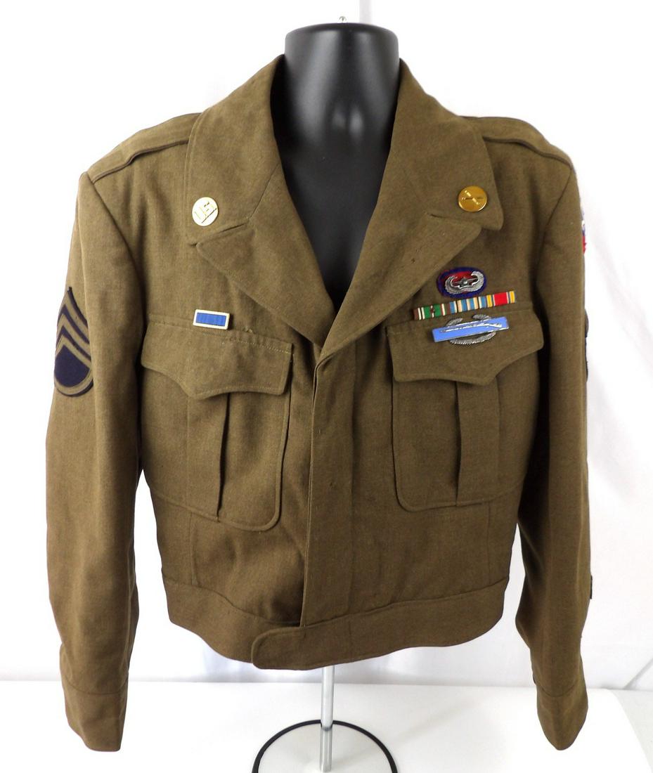 Rare WW2 82nd Airborne Paratrooper 80th Anti Aircraft Artillery Ike Jacket (1 of 9)