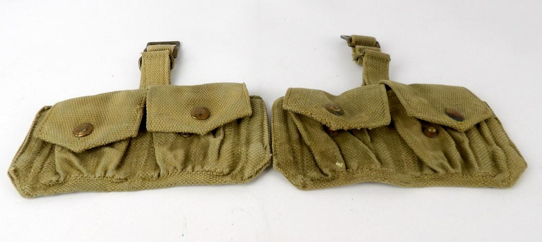 WW2 British Lee Enfield Ammo Pouch Lot of 2 (1 of 8)
