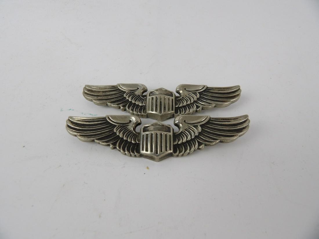 Post WW2 3 Inch NS Meyer Ny Pinback Pilot Wing Lot of 2 (1 of 2)