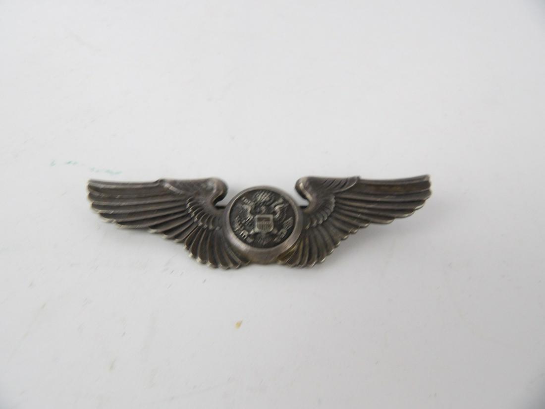 WW2 3 Inch Sterling Marked Aircrew Pinback Wing (1 of 3)
