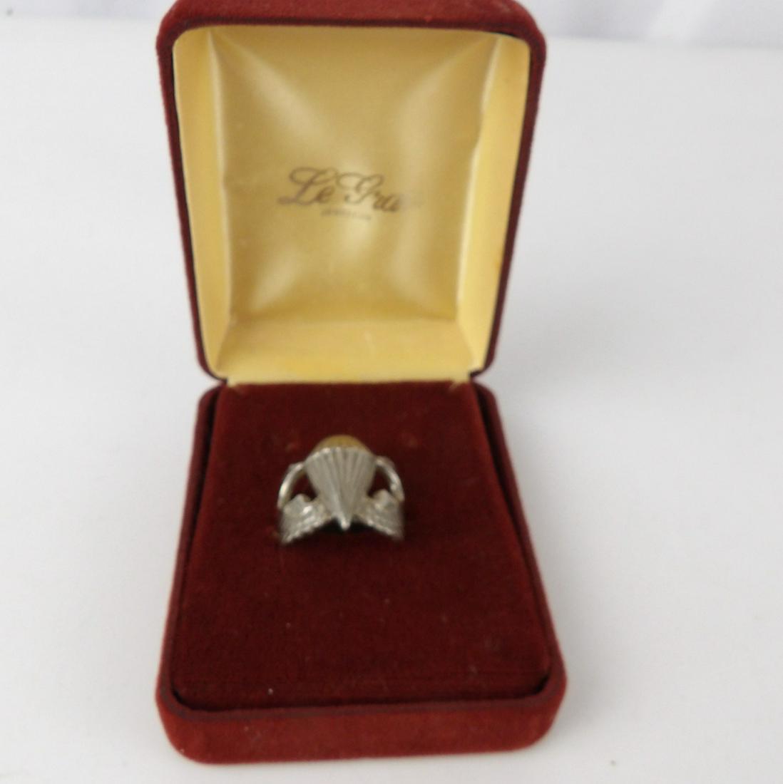 WW2 Mens Paratrooper Jump Wing Ring: Marked Sterling. Looks to be a Mens Size