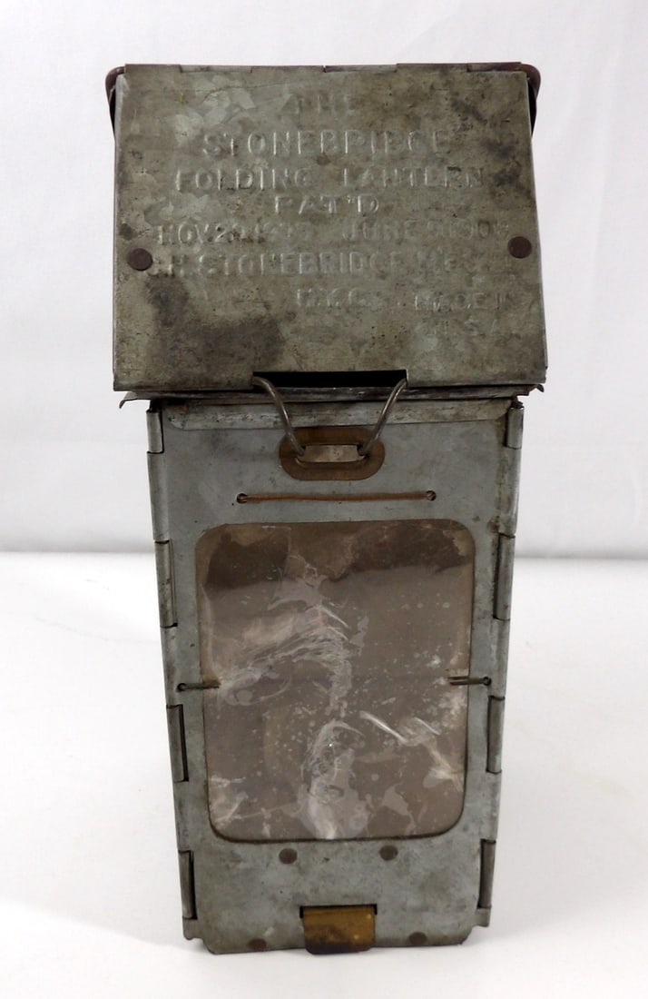WW1 WWI Stonebridge Folding Trench Lantern with Mica Panels (1 of 10)