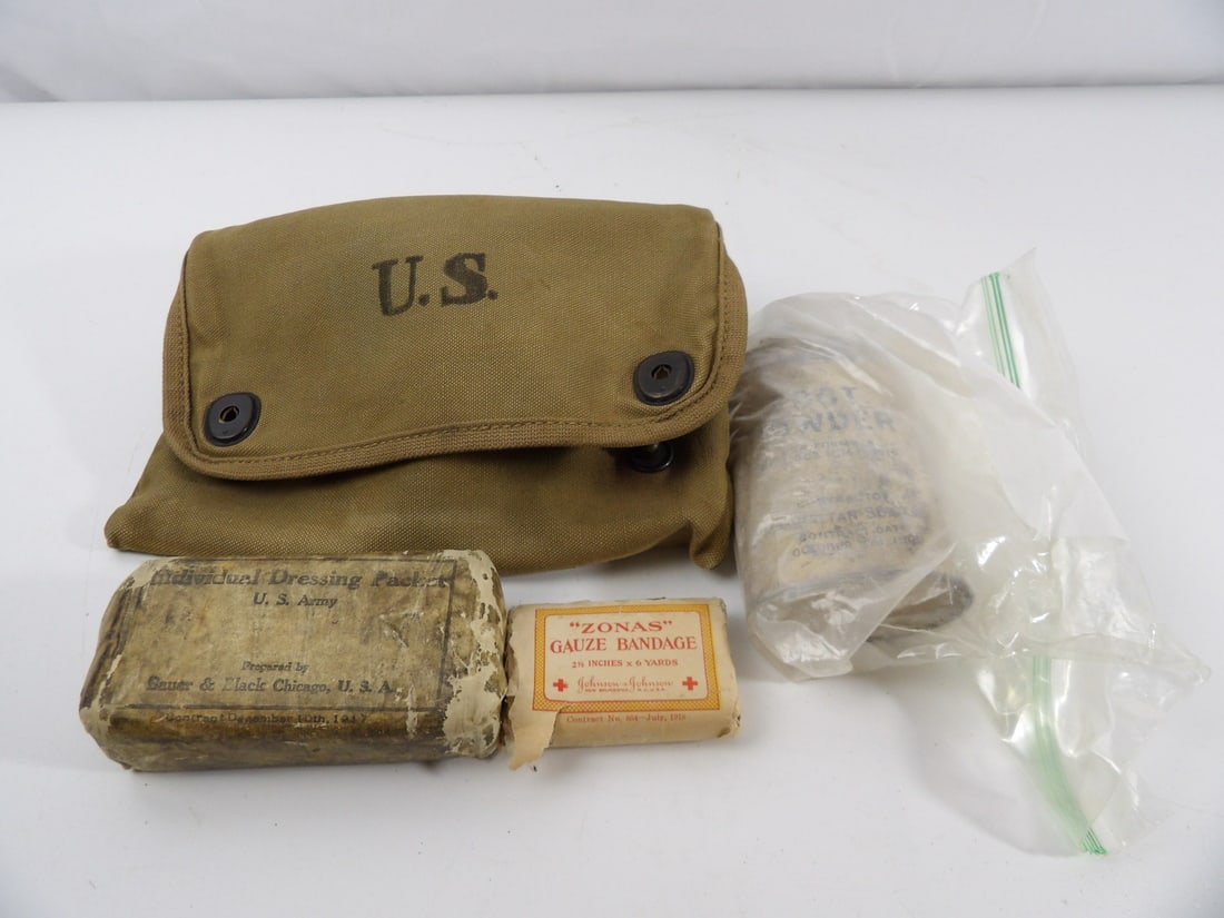 WW1 WWI M1916 pouch for small Articles. W/Contents (1 of 7)