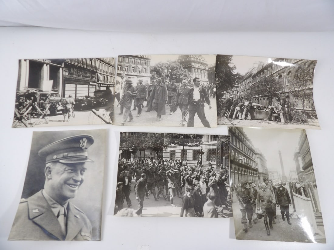 WW2 WWII French Press Photo Lot. German Soliders Surrender (1 of 8)