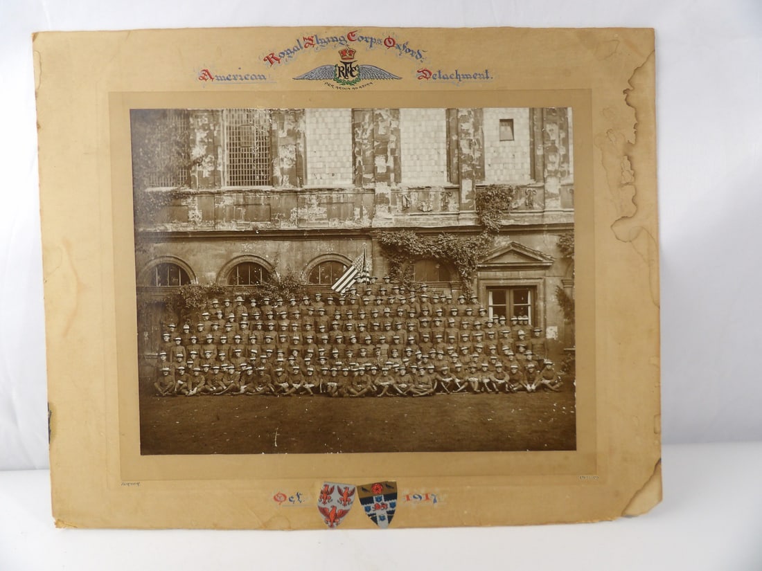 Rare Original WW1 British Royal Flying Corps American Detachment Photograph (1 of 10)