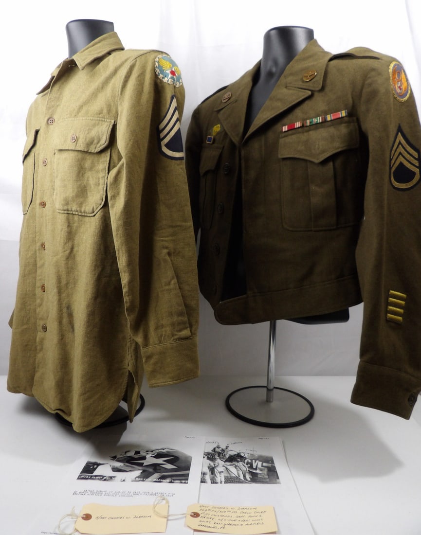 Named WW2 WWII 8th USAAF Uniform Grouping. 368th Fighter Squadron (1 of 20)