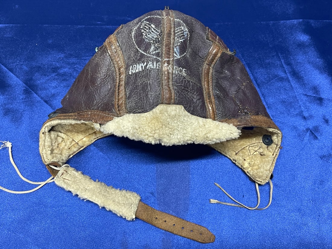 個人装備 WW2 USAAF B-6 WINTER LEATHER FLIGHT CAP WW2 USAAF B-6 WINTER LEATHER FLIGHT CAP