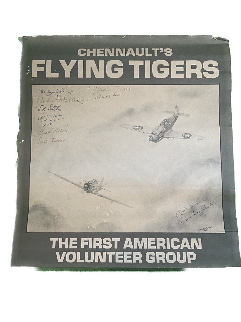 Vintage AVG Flying Tiger's Signed Poster (1 of 1)
