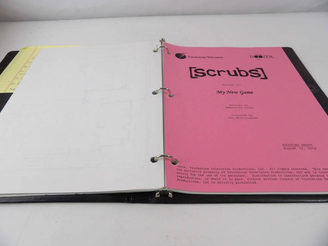 Original Scrubs Tv Series Script With Set Notes Auction