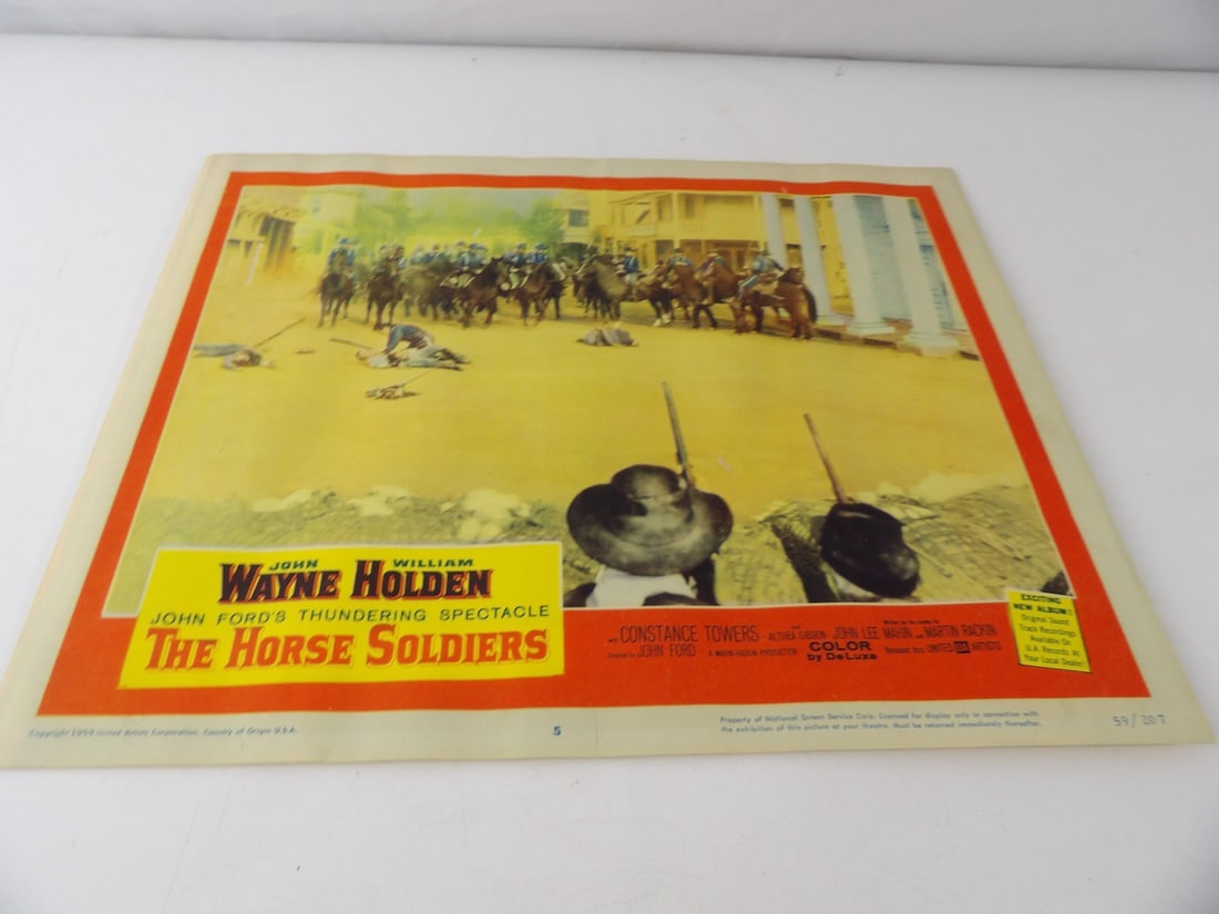 1959 The Horse Soldiers Starring John Wayne Lobby Card (1 of 6)