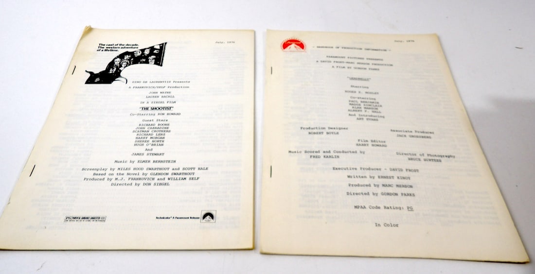 Original 1976 The Shootist and Leadbelly Movie Press Kits (1 of 6)