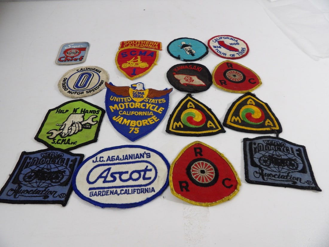 Vintage lot of 1940's Motorcyle Patches: As shown