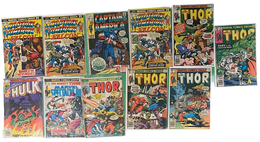Marvel Silver and Bronze Comic Lot - Thor and Captain America, More (1 of 1)