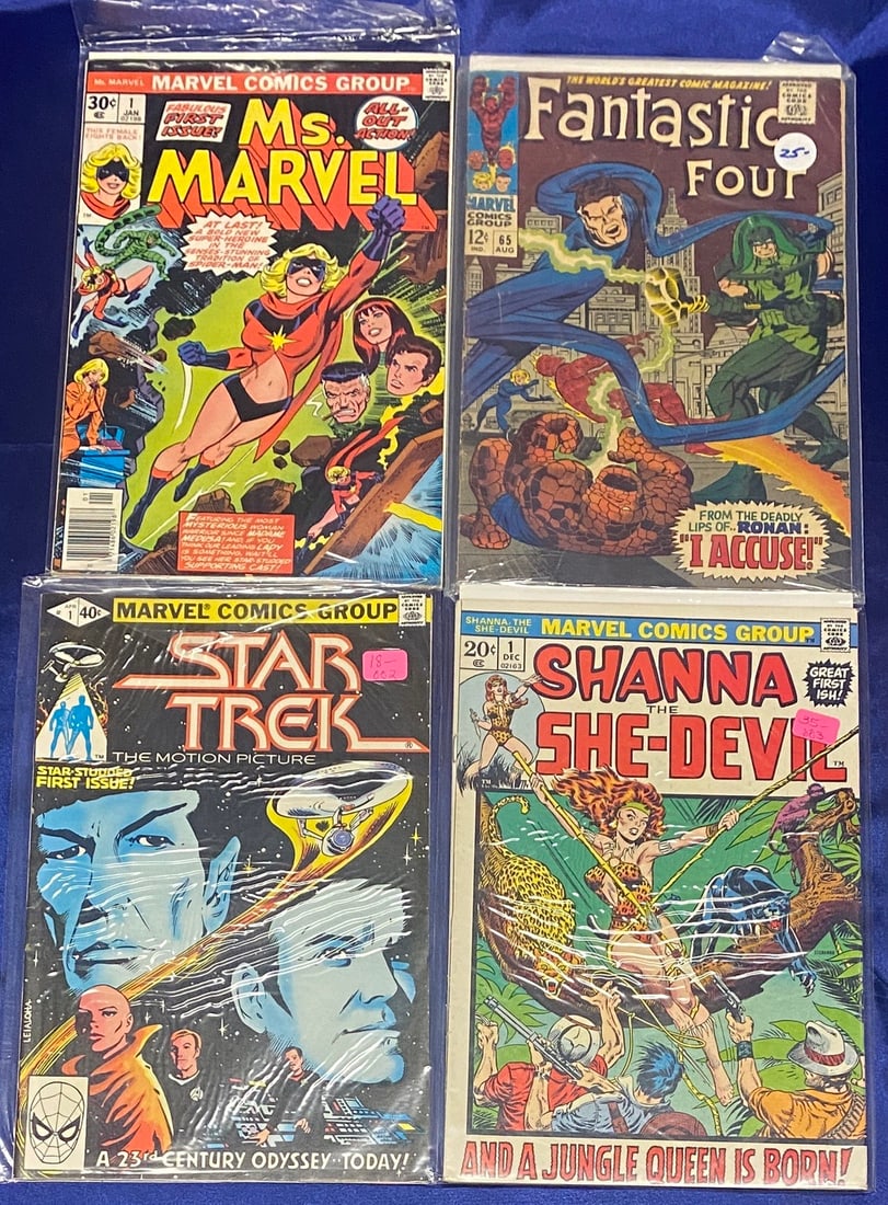 Comic Book Key Issue Lot - Fantastic Four 65, Ms. Marvel 1, More (1 of 1)