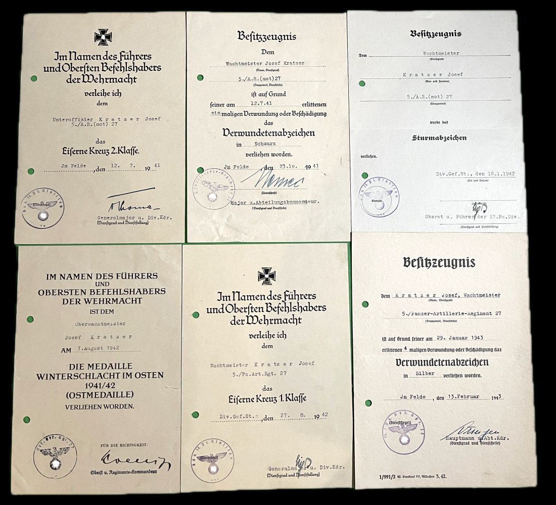 WWII Iron Cross 1st Class Panzer Group (1 of 7)