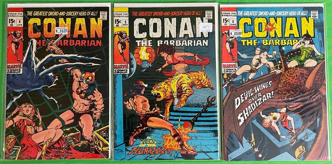 Marvel Conan The Barbarian Comic Book Lot - 4-6 (1 of 1)