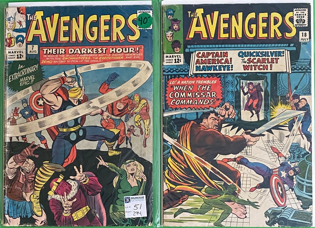 The Avengers Marvel Comic Book Lot - Silver Age - Issues 7 and 18 (1 of 1)