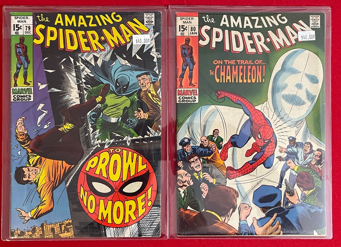 The Amazing Spider-Man Marvel Comic Book Lot - Silver Age Issues 79 and 80 (1 of 1)