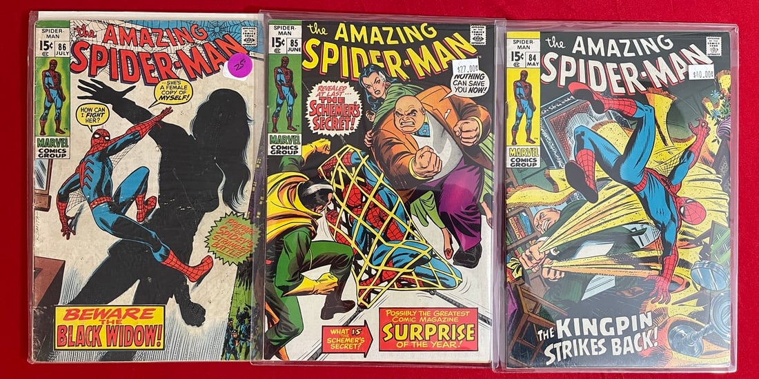 The Amazing Spider-Man Marvel Comic Book Lot - Silver Age Issues 84, 85 , 86 (1 of 1)